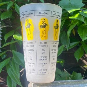 Vintage Cocktail Recipe Glass